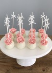 Peach Whimsy Flower Cake pops