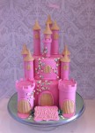 Pink Princess Castle Cake