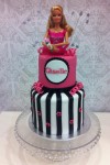 Barbie Pink & Black Cake