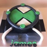 Ben 10 Omnitrix 9 inch cake with extra sides