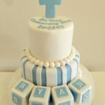 Blue & white stripes  with 4 blocks 5 inch on 7 inch