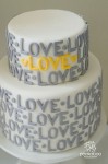 'Love' Cake $265.00 5 inch on 7 inch Double Barrell