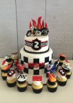 Motor Bike Cake & Cupcakes