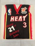 Miami Heat Basketball Jersey  10 x 8 inch Cake