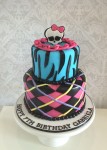 Monster High Checkered Cake
