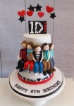 One Direction Cake  5 on 7 inch 