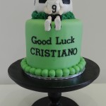 Soccerball Cake with figurine 5 inch cake with Ball & Figurine