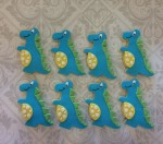 Blue Dinosaur Cookies
